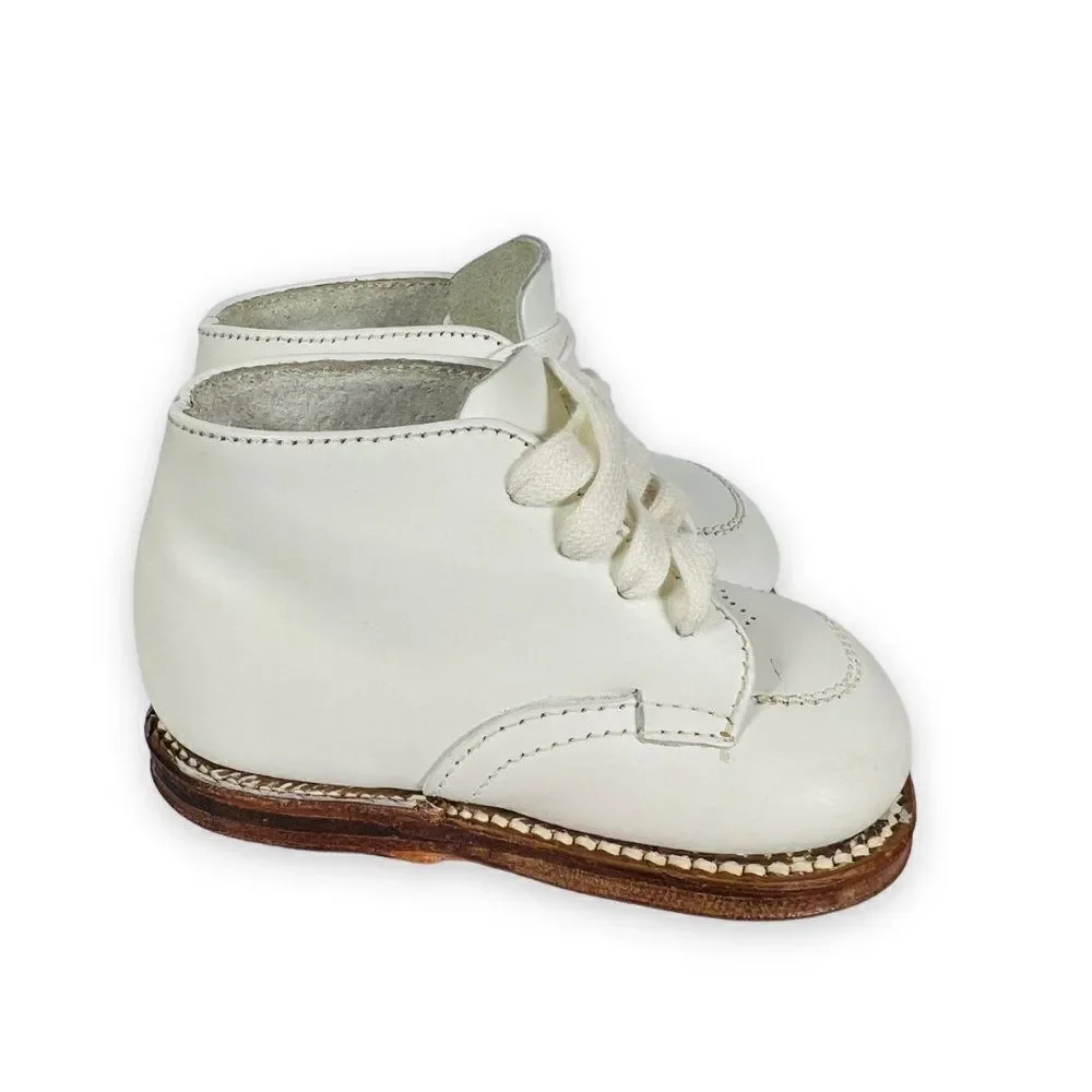 Vintage‎ Made in USA Smocked Style Boots White Toddler 7D